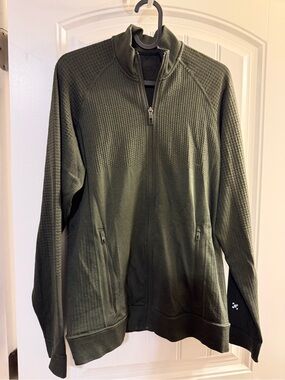 lululemon athletica Men's Olive Zip-Up Sweater Jacket